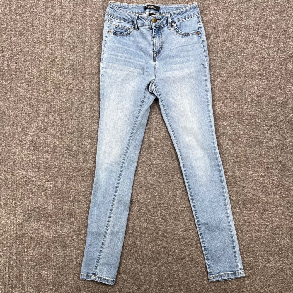 D.Jeans Womens Size 4 Light Wash Skinny High rise Denim Jeans Stretch Blue Pants